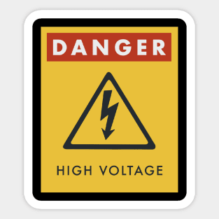 Warning High Voltage Sign Danger Sticker